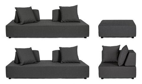 4ER SET LOUNGESET PIPER MIT KISSEN ANTH