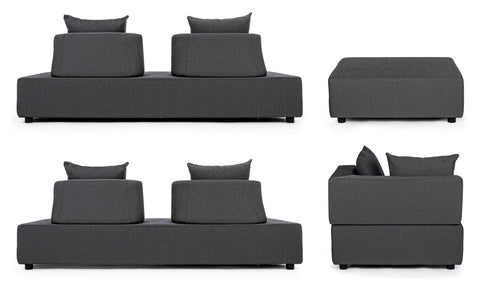 4ER SET LOUNGESET PIPER MIT KISSEN ANTH