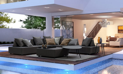 4ER SET LOUNGESET PIPER MIT KISSEN ANTH