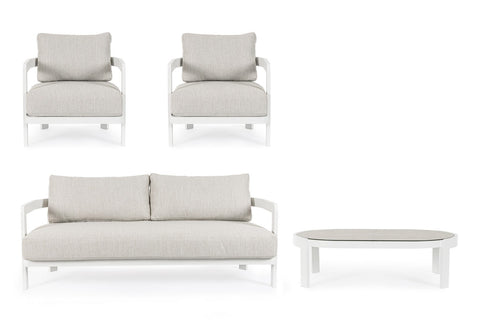 4ER SET LOUNGE M-K PRESLEY WEIß WG20