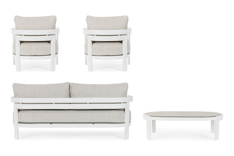 4ER SET LOUNGE M-K PRESLEY WEIß WG20
