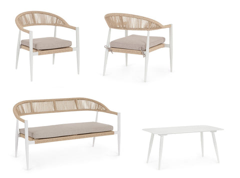 SET4 SITZGRUPPE M-K JANDIA WEISS/BEIGE
