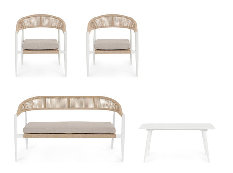SET4 SITZGRUPPE M-K JANDIA WEISS/BEIGE