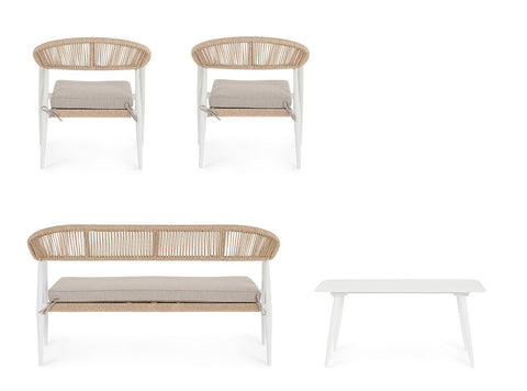 SET4 SITZGRUPPE M-K JANDIA WEISS/BEIGE