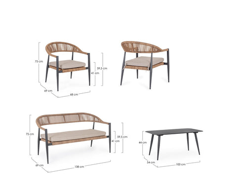SET4 SITZGRUPPE M-K JANDIA ANTHRAZIT/NAT