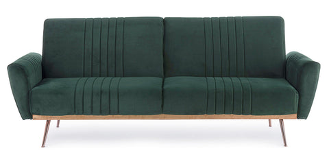 BETTSOFA JOHNNY SAMT DUNKELGRÜN