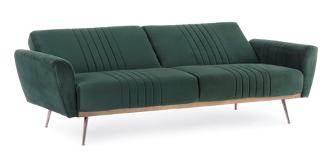 BETTSOFA JOHNNY SAMT DUNKELGRÜN
