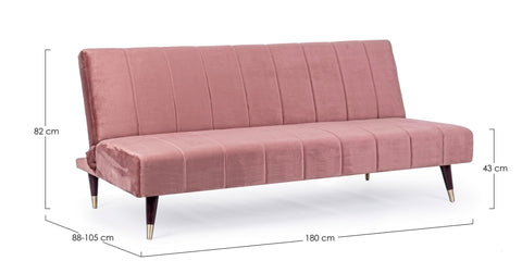 BETTSOFA 3PL ALMA ROSA