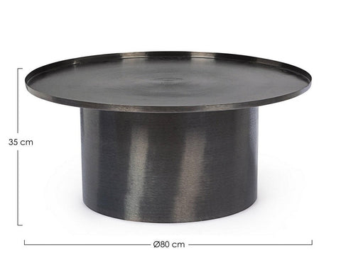 BEISTELLTISCH KALPITA BLACK NICKEL D80