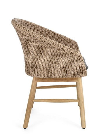 Bizzotto Homemotion SEDIA C-BR C-C GENESIS ABACA BadlyBitten
