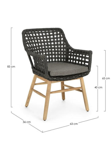 Bizzotto Homemotion SEDIA C-BR C-C WILSON NATURALE