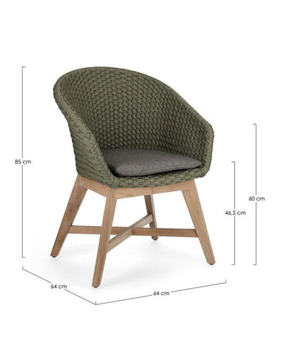 Bizzotto Homemotion STUHL COACHELLA M-ARM M-KIS ANTHR