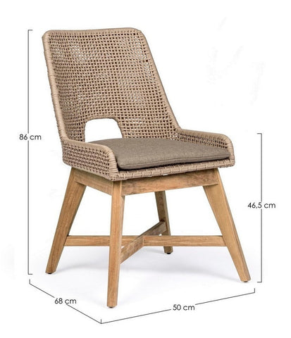 Bizzotto Homemotion STUHL HESPERIA M-KISSEN TAUPE BadlyBitten