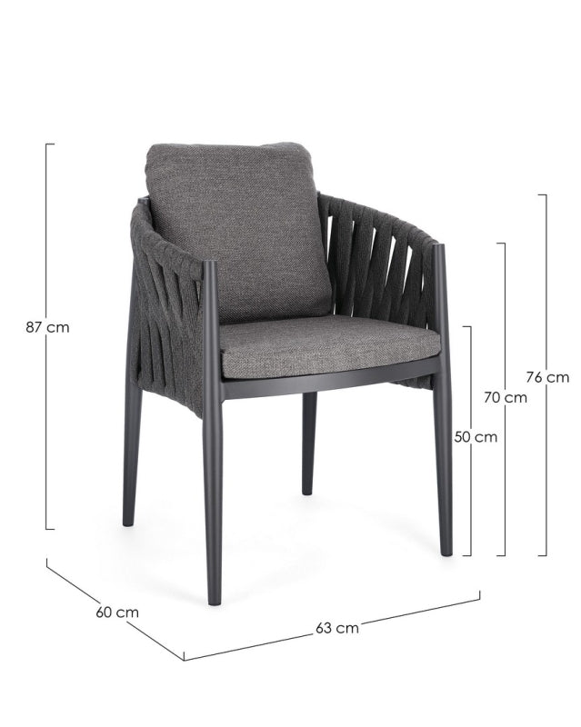 Bizzotto Homemotion STUHL JACINTA C-ARM M-K ANTHRAZIT WG21 BadlyBitten