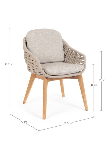 Bizzotto Homemotion STUHL M-ARM M-K TAMIRES BEIGE BadlyBitten