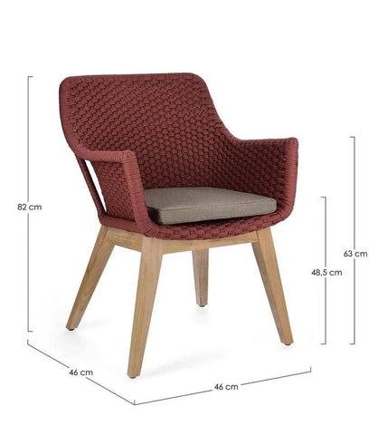 Bizzotto Homemotion STUHL M-ARM M-KISSEN ALLISON ANTHRAZIT