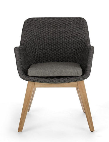 Bizzotto Homemotion STUHL M-ARM M-KISSEN ALLISON ANTHRAZIT BadlyBitten
