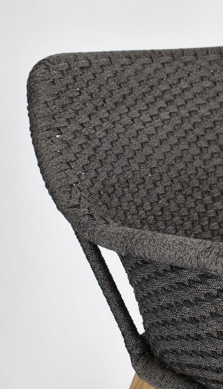 Bizzotto Homemotion STUHL M-ARM M-KISSEN ALLISON ANTHRAZIT BadlyBitten