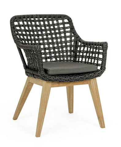 Bizzotto Homemotion STUHL MIT ARMLEHNEN MIT KISSEN MADISON N