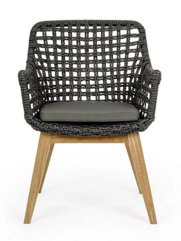 Bizzotto Homemotion STUHL MIT ARMLEHNEN MIT KISSEN MADISON N