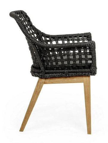 Bizzotto Homemotion STUHL MIT ARMLEHNEN MIT KISSEN MADISON N