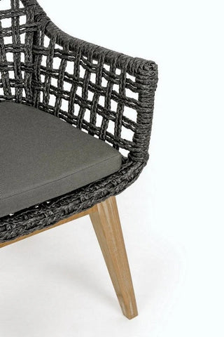 Bizzotto Homemotion STUHL MIT ARMLEHNEN MIT KISSEN MADISON N