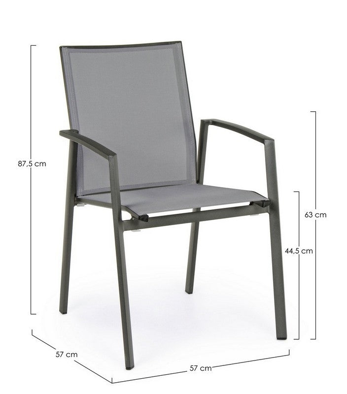 Bizzotto STUHL M-ARML. CRUISE ANTHRAZIT GK52 BadlyBitten