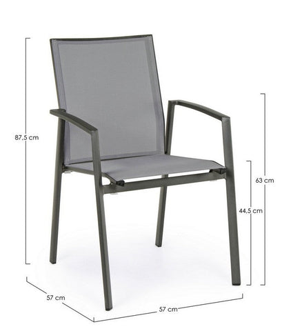Bizzotto STUHL M-ARML. CRUISE ANTHRAZIT GK52 BadlyBitten