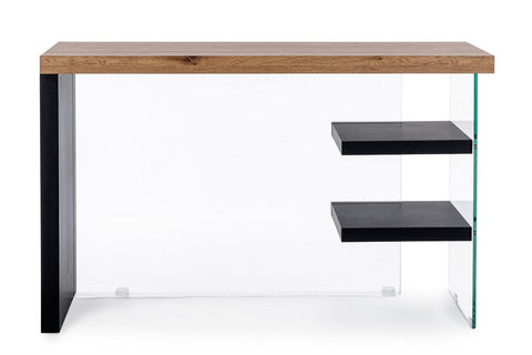 SCHREIBTISCH 2BR LINE WOOD SCHW 120X50