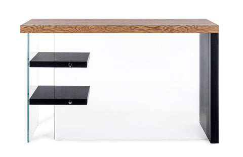 SCHREIBTISCH 2BR LINE WOOD SCHW 120X50