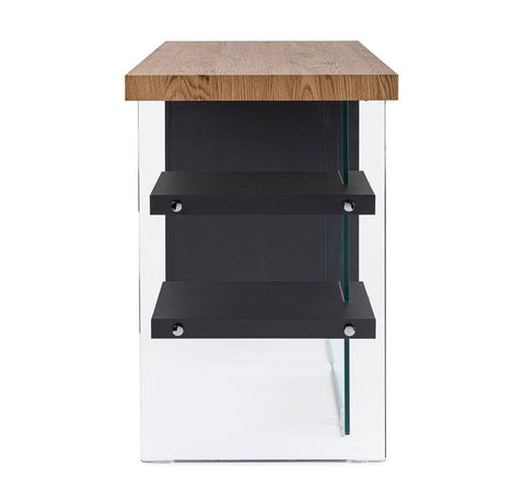 SCHREIBTISCH 2BR LINE WOOD SCHW 120X50