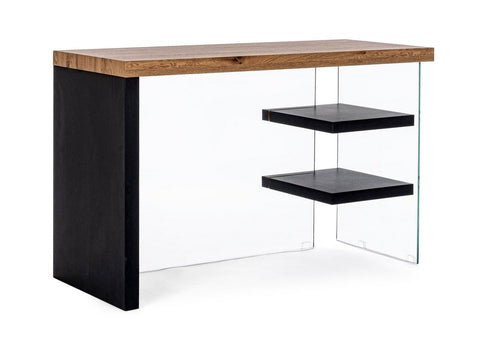 SCHREIBTISCH 2BR LINE WOOD SCHW 120X50