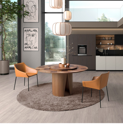 Esstisch runde Walnuss