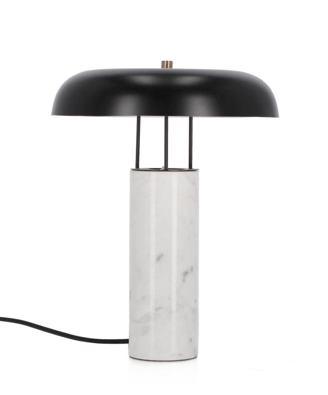 TISCHLAMPE KATHAL MARMORIERT WEIß H33