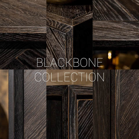 Richmond Interior cabinet Blackbone gold 2-door (tall) shelf