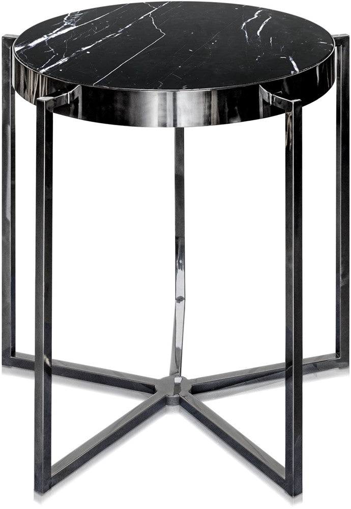 Missing Gilbert Lamp/occasional Table Shiny Black Chrome ⌀ 65 x 67 cm