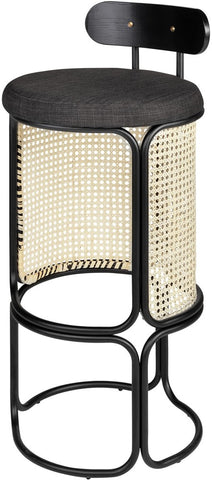 Versmissen Hoops Bar Chair Charcoal ⌀ 40.5 x 90 cm